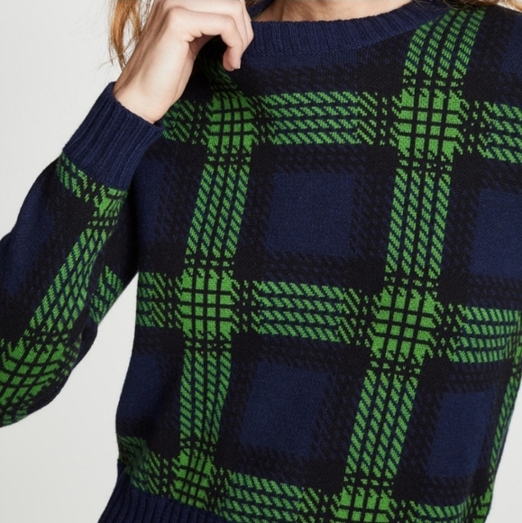 Bop Basics Plaid Crew Neck Wool Blend Sweater - Picture 5 of 15